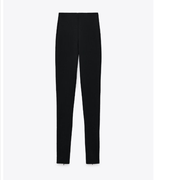 ZARA | Ribbed Leggings with Slits - Picture 5 of 9
